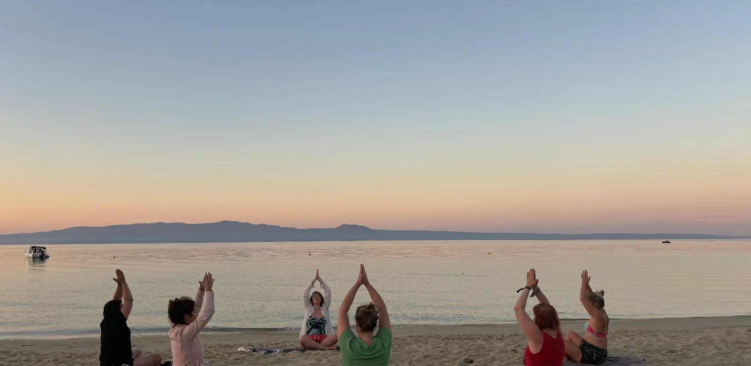 sunrise beach pilates session